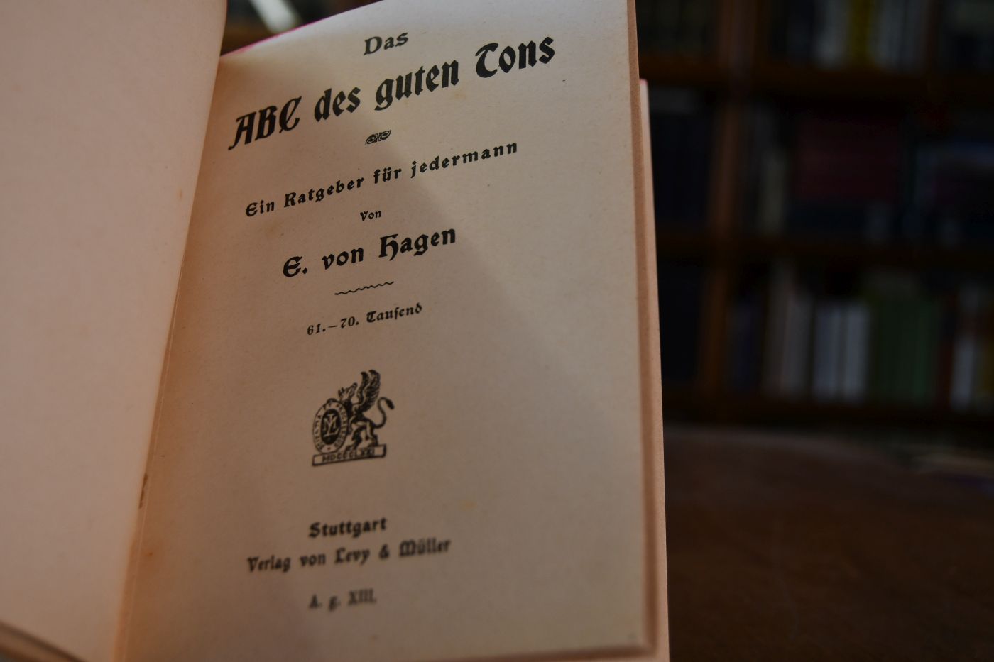 Das ABC des guten Tons. Ein Ratgeber für jedermann.