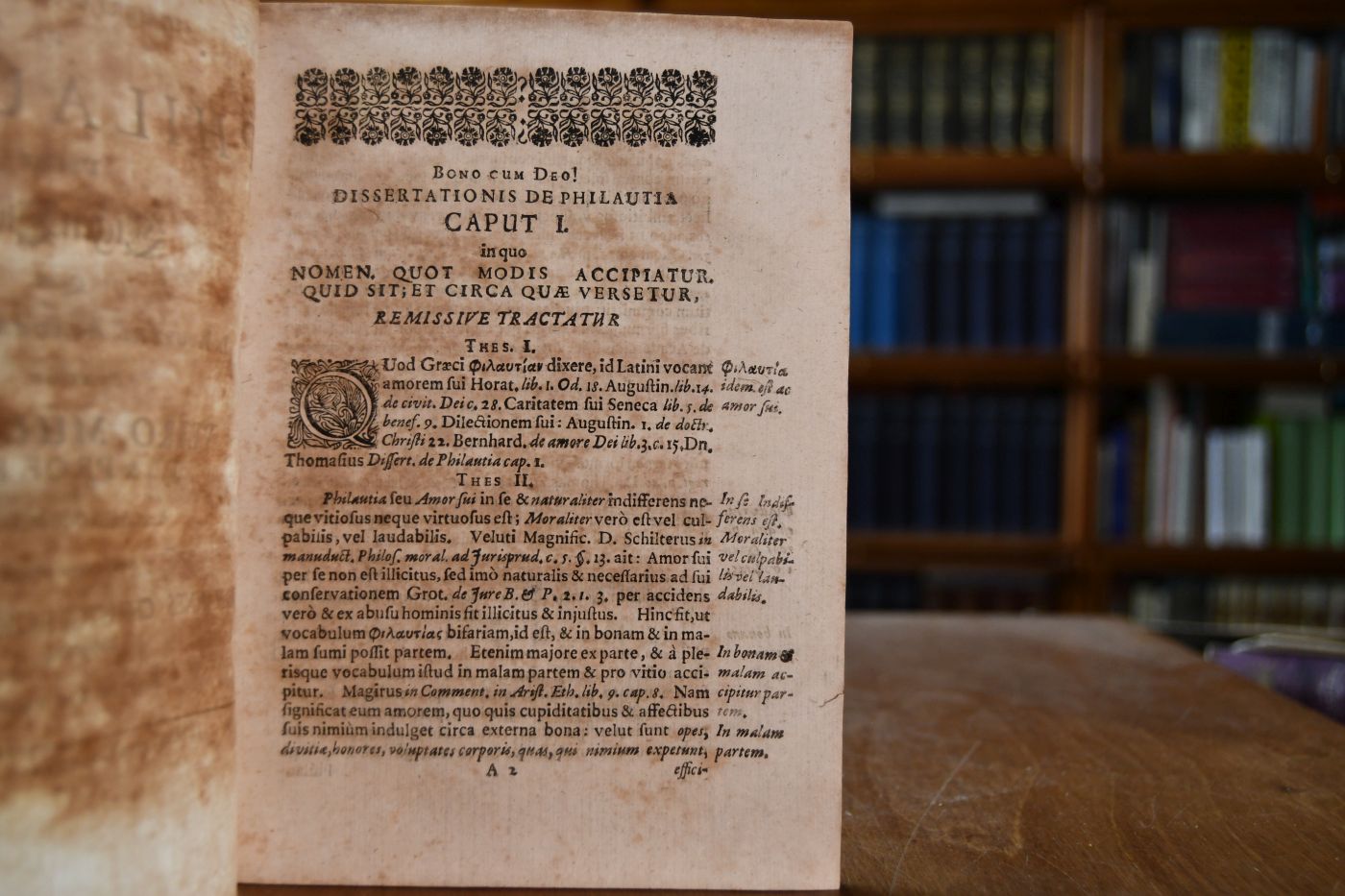 Dissertatio Juridica de Philautia, Von der EigenLiebe.