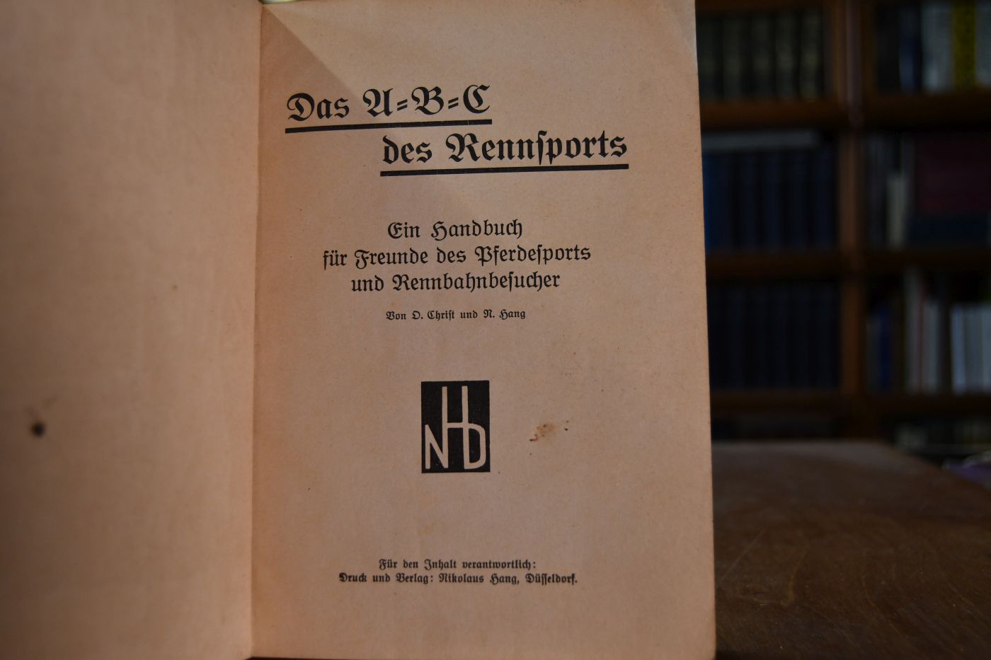 Das A-B-C des Rennsports. Ein Handbuch für Freunde des Pferdesports und Rennbahnbesucher.