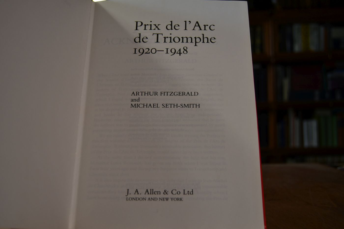 Prix de l`Arc de Triomphe 1920-1948.