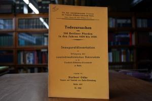 Todesursachen von 508 Berliner Pferden in den J...