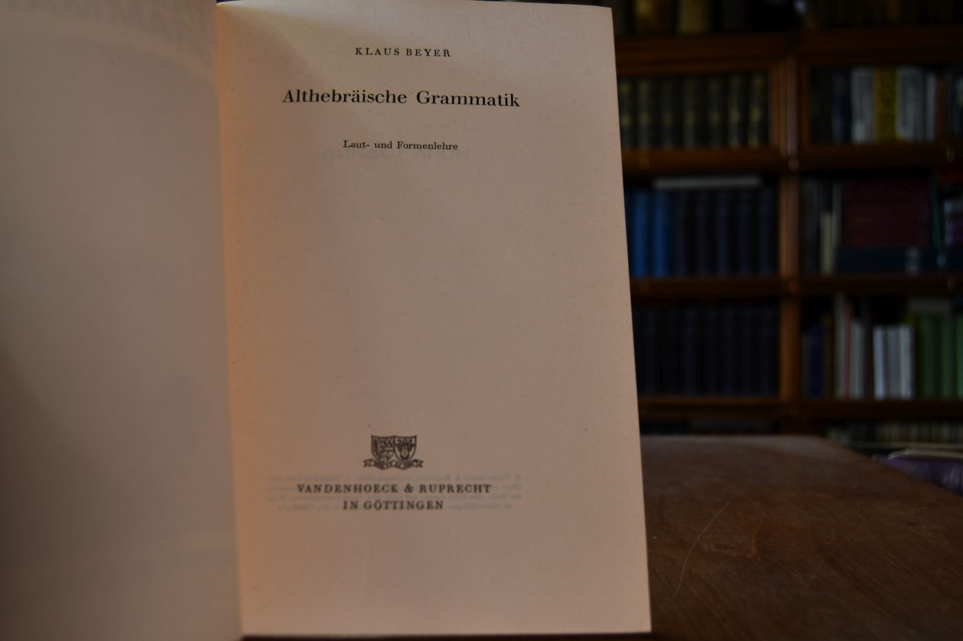 Althebräische Grammatik.