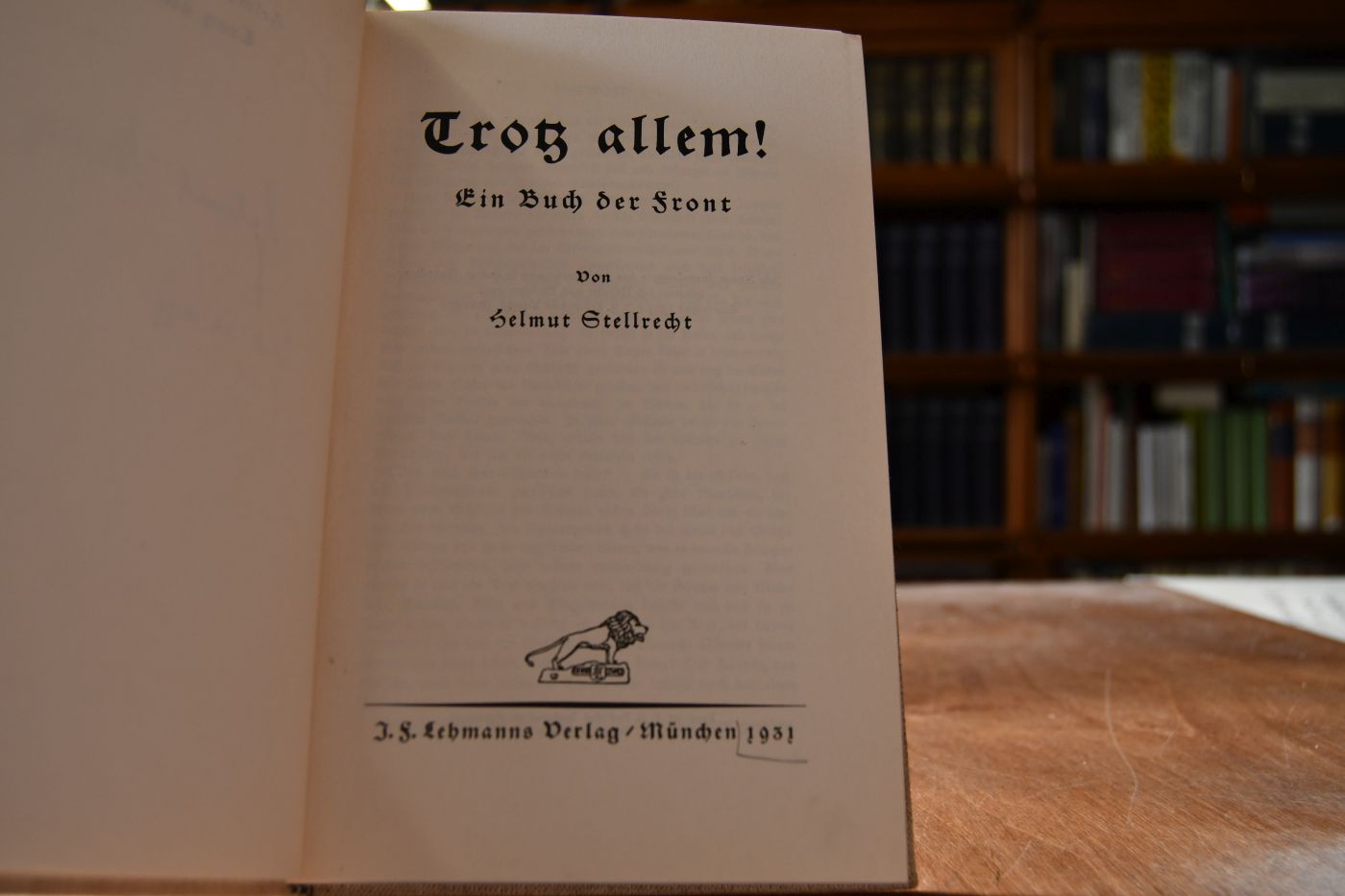 Trotz allem! Ein Buch der Front.